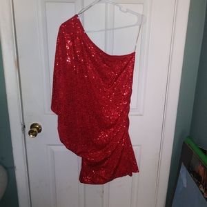 Red Sequined Umgee Cocktail Dress Med